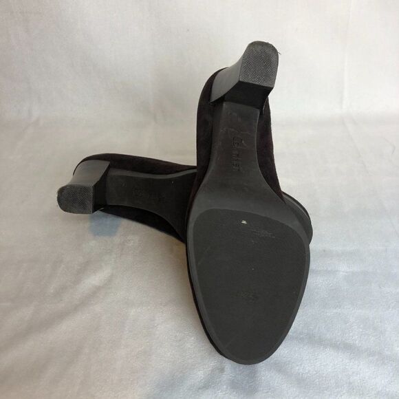 CALVIN KLEIN Womens Fairley Brown Suede Platform Heels Size 8 M. SC - Picture 7 of 8